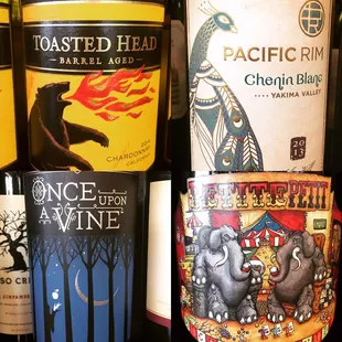 Love the wine bottle art at Lancaster Liquor!