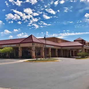 the front of the building