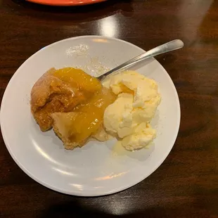 Peach Cobbler &amp; Vanilla Ice Cream