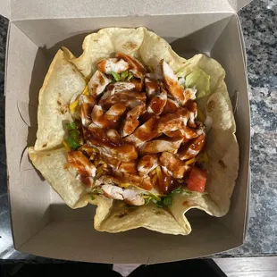 Y&apos;all better come and get one of these!  It&apos;s a bbq chicken salad.