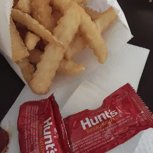 Hot, fresh, seasoned fries.