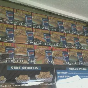 menus and prices