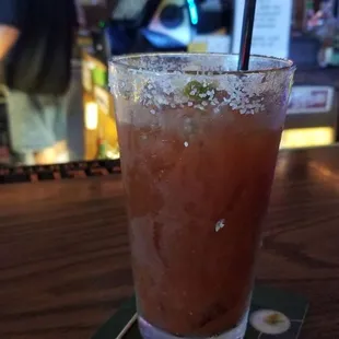 Spicey BloodyMary on point.. 1st swig, always hits the spot ahhhhhhh...