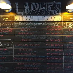 Menu board