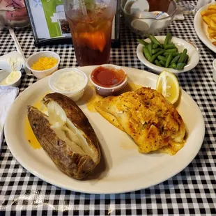 Stuffed flounder.