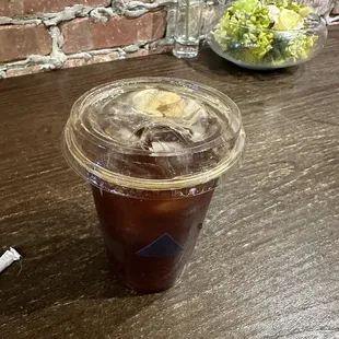 a cup of iced coffee