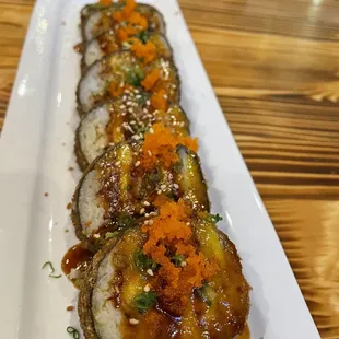 Hamachi orange roll
