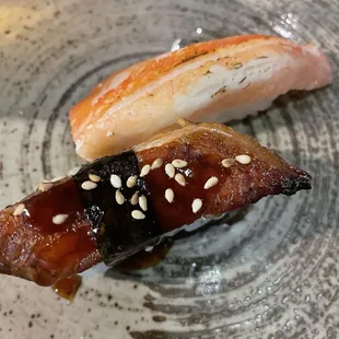Unagi Nigiri Sushi, Snow Crab Nigiri Sushi