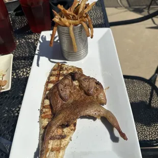 Rainbow Trout &amp; Deep Fried Quail Breast
