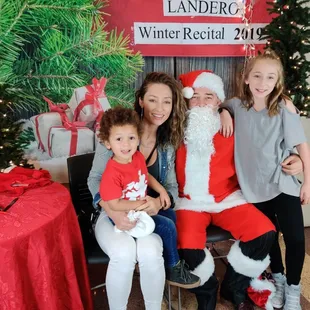 Family pose with Santa  2019