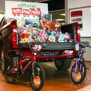 Our annual Toys for Tots donation