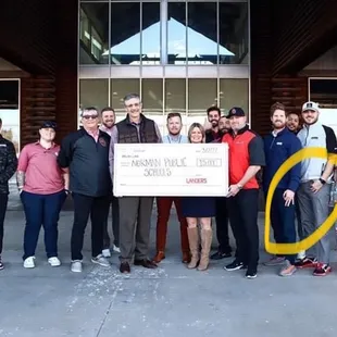 Proud employees at Landers Chevrolet.