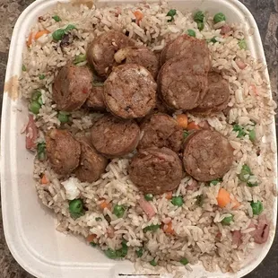 Portuguese Sausage Fried Rice