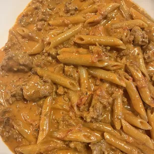 Pasta Creamy Tomato Sauce with Italian Sausage
