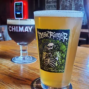 Spotted Cow and Chimay Blue
