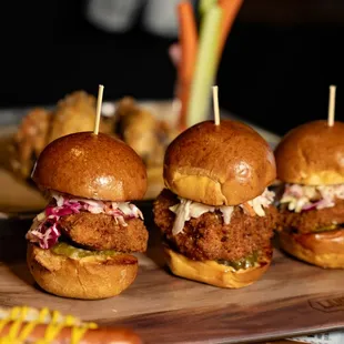 Cornflake Chicken Sliders - Crispy Chicken, Vinegar Slaw, Pickles &amp; Comeback Sauce