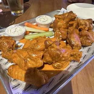 Wings. Buffalo and Hot lemon pepper