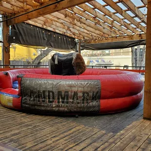 an inflatable pool