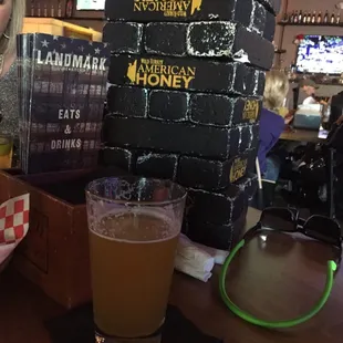 Jenga blocks at the table!