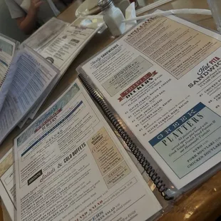 The menu