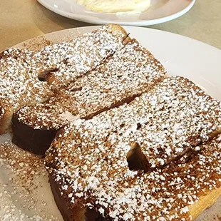 Challah French Toast eggs over medium and bacon