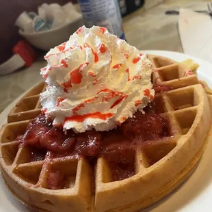 Strawberry waffles