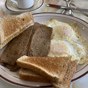 Gyro meat and eggs...yummy!