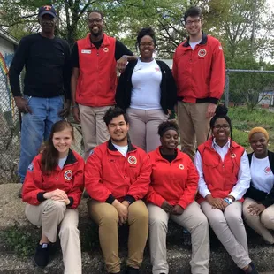 a group of people posing for a picture