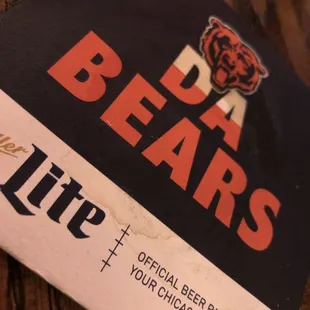 the bear logo on the menu