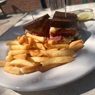 a sandwich and french fries