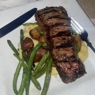 NY strip steak.