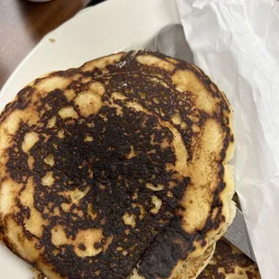Burnt pancakes