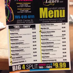 Menu 1