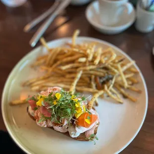 The wagyu burger and truffle fries that we are obsessed with