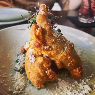 Fried Corn Blackbean Squash Blossom