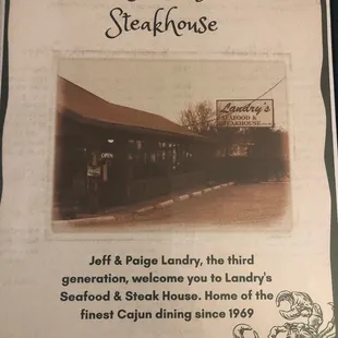 the sign for the restaurant