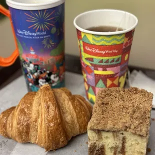 Croissant, coffee cake