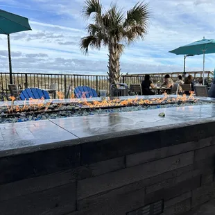 Patio fire pit is best part of this bar