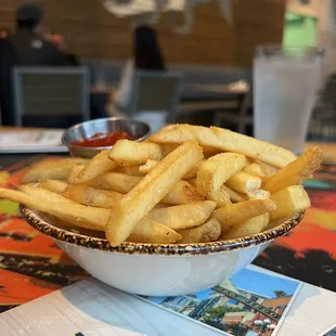 a bowl of french fries