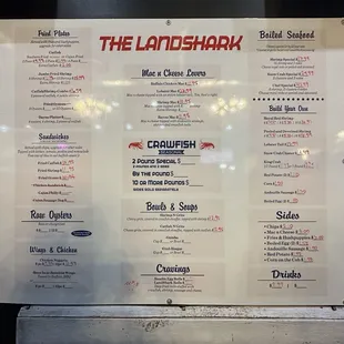 the menu