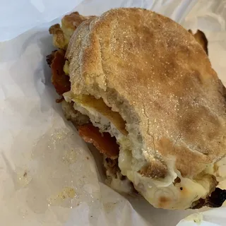 Egg, Bacon, and Swiss Sandwich