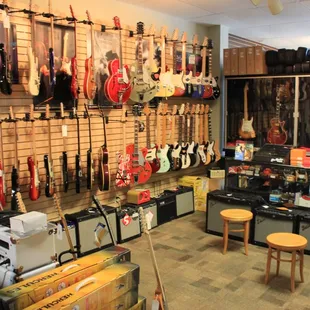 More electric guitars.