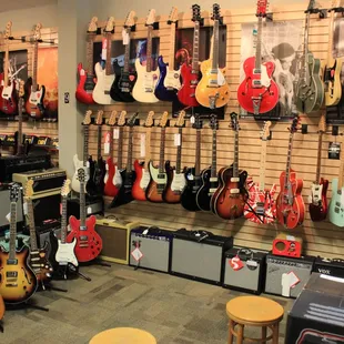 Even more electric guitars.