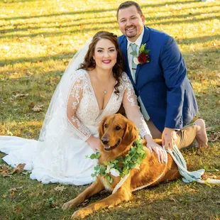 We love when you include your sweet puppy in the ceremony, and they love it too!