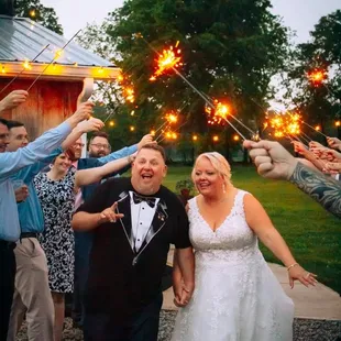 The perfect sparkler send off at Lane57