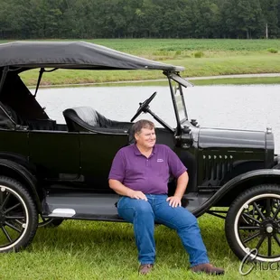 Owner and winemaker Lane Gregory and his 1924 Model T