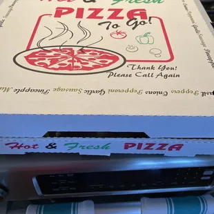 Unsealed box. Per law, box should be taped.