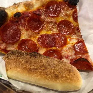 Pepperoni and Garlic Bread Sticks with Red Sauce