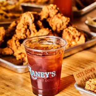 drink, chicken wings and fried chicken