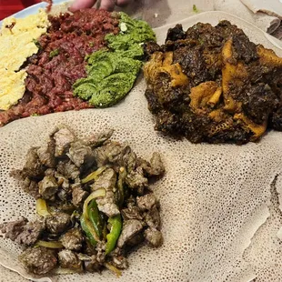 Special Kitfo, Kuanta Firfir &amp; Beef Tibs